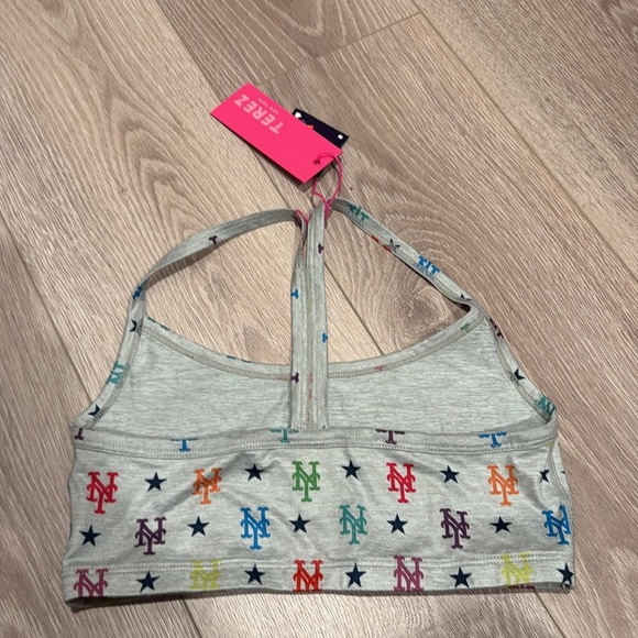 NWT NY Mets New York Terez Gray Sports Bra Bralette Size Small - Picture 3 of 4